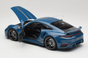 Porsche 911 992 Turbo S Coupe Sport Design Blu Minichamps 1:18 113069073 Pressofusione — immagine 5 di 8