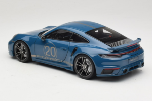 Porsche 911 992 Turbo S Coupe Sport Design Blu Minichamps 1:18 113069073 Pressofusione — immagine 7 di 8