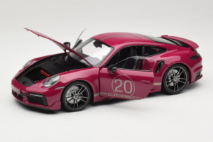 Porsche 911 992 Turbo S Coupe Sport Design Rosso Minichamps 1:18 113069075 Pressofusione — immagine 2 di 8