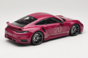 Porsche 911 992 Turbo S Coupe Sport Design Rosso Minichamps 1:18 113069075 Pressofusione — immagine 3 di 8