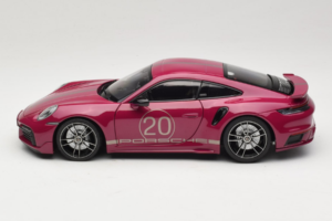 Porsche 911 992 Turbo S Coupe Sport Design Rosso Minichamps 1:18 113069075 Pressofusione — immagine 4 di 8
