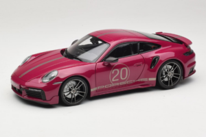Porsche 911 992 Turbo S Coupe Sport Design Rosso Minichamps 1:18 113069075 Pressofusione