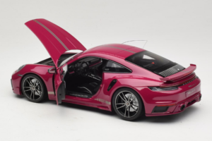 Porsche 911 992 Turbo S Coupe Sport Design Rosso Minichamps 1:18 113069075 Pressofusione — immagine 5 di 8