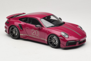 Porsche 911 992 Turbo S Coupe Sport Design Rosso Minichamps 1:18 113069075 Pressofusione — immagine 6 di 8
