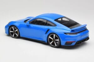 Porsche 911 992 Turbo S Gentian Blu Minichamps 1:18 155069074 Pressofusione — immagine 5 di 6