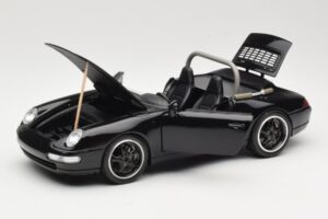 Porsche 911 993 Carrera Cabriolet Nero Bburago 1:18 3090-M1 Pressofusione — immagine 2 di 8
