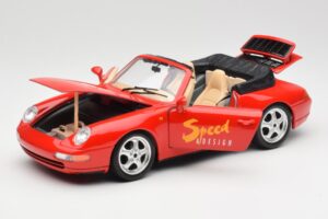 Porsche 911 993 Carrera Cabriolet Rosso Bburago 1:18 3090 Pressofusione — immagine 2 di 8