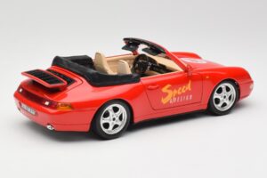 Porsche 911 993 Carrera Cabriolet Rosso Bburago 1:18 3090 Pressofusione — immagine 3 di 8