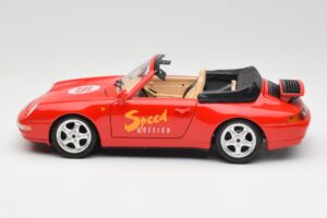 Porsche 911 993 Carrera Cabriolet Rosso Bburago 1:18 3090 Pressofusione — immagine 4 di 8