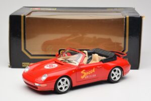 Porsche 911 993 Carrera Cabriolet Rosso Bburago 1:18 3090 Pressofusione — immagine 8 di 8