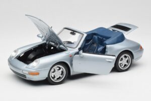 Porsche 911 993 Carrera Cabriolet Argento Maisto 1:18 100299-M1 Pressofusione — immagine 2 di 8