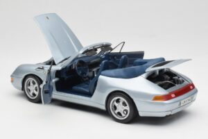 Porsche 911 993 Carrera Cabriolet Argento Maisto 1:18 100299-M1 Pressofusione — immagine 5 di 8