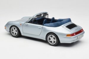 Porsche 911 993 Carrera Cabriolet Argento Maisto 1:18 100299-M1 Pressofusione — immagine 7 di 8