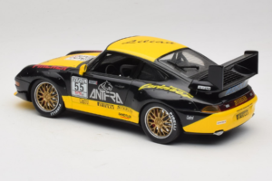 Porsche 911 993 GT2 #55 Nero & Giallo Anson 1:18 30325-W Pressofusione — immagine 6 di 6