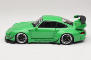 Porsche 911 993 RWB Verde Gun Grey Wheels AUTOart 1:18 78151 Composito — immagine 4 di 8