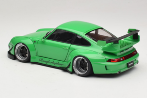 Porsche 911 993 RWB Verde Gun Grey Wheels AUTOart 1:18 78151 Composito — immagine 7 di 8