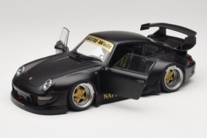 Porsche 911 993 RWB Matt Black With Gold Wheels AUTOart 1:18 78154 Composito — immagine 2 di 8