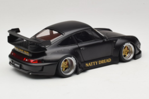 Porsche 911 993 RWB Matt Black With Gold Wheels AUTOart 1:18 78154 Composito — immagine 3 di 8