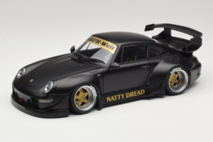 Porsche 911 993 RWB Matt Black With Gold Wheels AUTOart 1:18 78154 Composito