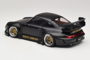 Porsche 911 993 RWB Matt Black With Gold Wheels AUTOart 1:18 78154 Composito — immagine 7 di 8
