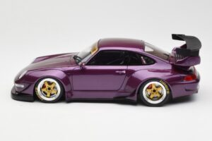 Porsche 911 993 RWB Viola GT Spirit 1:18 GT727 Resina — immagine 3 di 6