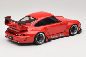 Porsche 911 993 RWB Rosso Gun Grey Wheels AUTOart 1:18 78153 Composito — immagine 3 di 8