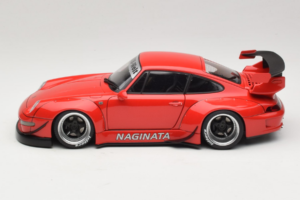 Porsche 911 993 RWB Rosso Gun Grey Wheels AUTOart 1:18 78153 Composito — immagine 4 di 8