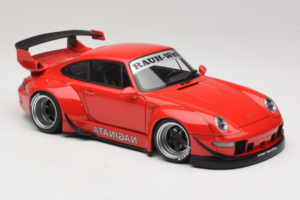 Porsche 911 993 RWB Rosso Gun Grey Wheels AUTOart 1:18 78153 Composito — immagine 6 di 8