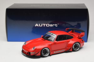 Porsche 911 993 RWB Rosso Gun Grey Wheels AUTOart 1:18 78153 Composito — immagine 8 di 8