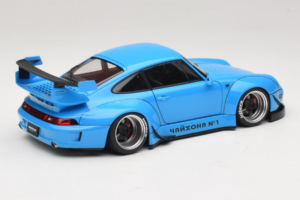 Porsche 911 993 RWB Azzurro Gun Grey Wheels AUTOart 1:18 78152 Composito — immagine 3 di 8