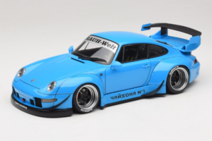 Porsche 911 993 RWB Azzurro Gun Grey Wheels AUTOart 1:18 78152 Composito