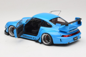 Porsche 911 993 RWB Azzurro Gun Grey Wheels AUTOart 1:18 78152 Composito — immagine 5 di 8