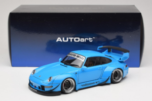 Porsche 911 993 RWB Azzurro Gun Grey Wheels AUTOart 1:18 78152 Composito — immagine 8 di 8