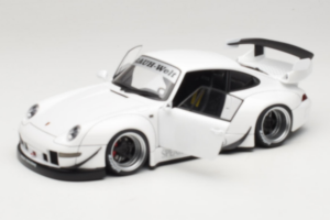 Porsche 911 993 RWB Bianco Gun Grey Wheels AUTOart 1:18 78150 Composito — immagine 2 di 8