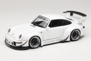 Porsche 911 993 RWB Bianco Gun Grey Wheels AUTOart 1:18 78150 Composito