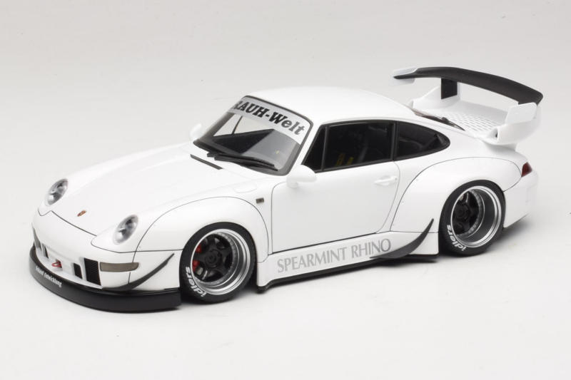 Porsche 911 993 RWB Bianco Gun Grey Wheels AUTOart 1:18 78150 Composito