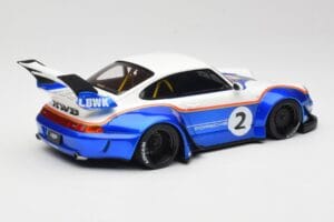 Porsche 911 993 RWB X Liberty Walk Bianco Con Blu GT Spirit 1:18 GT530 Resina — immagine 2 di 8