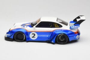 Porsche 911 993 RWB X Liberty Walk Bianco Con Blu GT Spirit 1:18 GT530 Resina — immagine 3 di 8