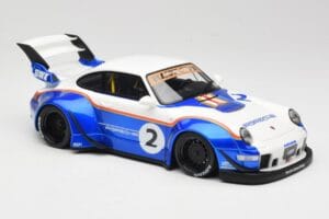 Porsche 911 993 RWB X Liberty Walk Bianco Con Blu GT Spirit 1:18 GT530 Resina — immagine 4 di 8