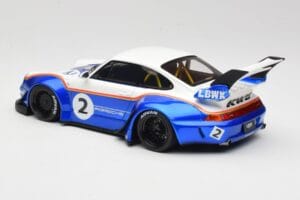 Porsche 911 993 RWB X Liberty Walk Bianco Con Blu GT Spirit 1:18 GT530 Resina — immagine 5 di 8