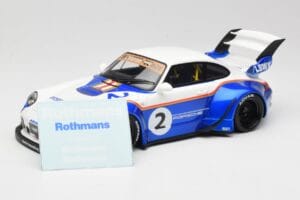 Porsche 911 993 RWB X Liberty Walk Bianco Con Blu GT Spirit 1:18 GT530 Resina — immagine 6 di 8