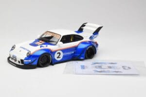 Porsche 911 993 RWB X Liberty Walk Bianco Con Blu GT Spirit 1:18 GT530 Resina — immagine 7 di 8