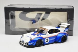 Porsche 911 993 RWB X Liberty Walk Bianco Con Blu GT Spirit 1:18 GT530 Resina — immagine 8 di 8