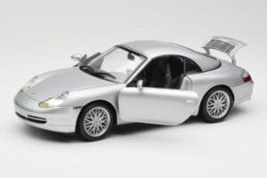 Porsche 911 996 Carrera Cabriolet Argento Hot Wheels 1:18 213595 Pressofusione — immagine 2 di 8