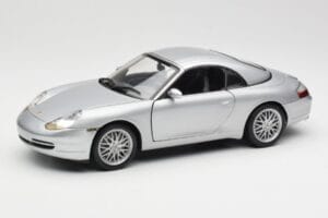 Porsche 911 996 Carrera Cabriolet Argento Hot Wheels 1:18 213595 Pressofusione