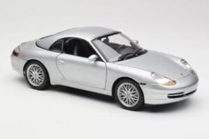 Porsche 911 996 Carrera Cabriolet Argento Hot Wheels 1:18 213595 Pressofusione — immagine 6 di 8