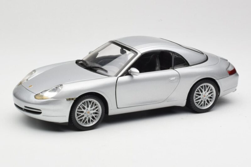 Porsche 911 996 Carrera Cabriolet Argento Hot Wheels 1:18 213595 Pressofusione