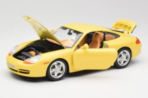 Porsche 911 996 Carrera Giallo Bburago 1:18 30085-M1 Pressofusione — immagine 2 di 8