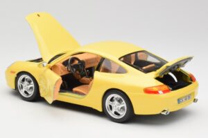 Porsche 911 996 Carrera Giallo Bburago 1:18 30085-M1 Pressofusione — immagine 5 di 8