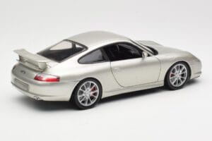Porsche 911 996 GT3 Argento Hot Wheels 1:18 C2590 Pressofusione — immagine 3 di 8